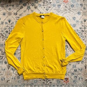 J. Crew Melanie Yellow Wool Cardigan